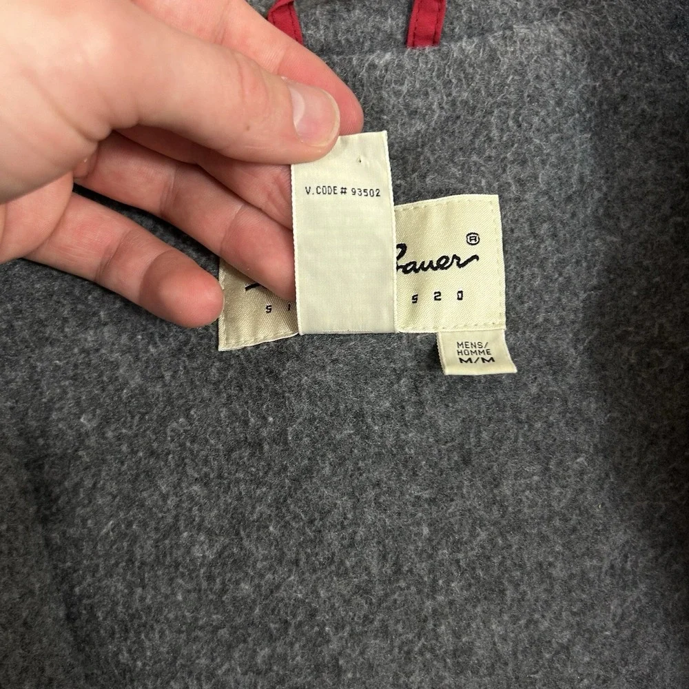 VTG Eddie Bauer‎ Jacket Mens Medium Red Fleece Lined Gorpcore Pocket Hooded 90s